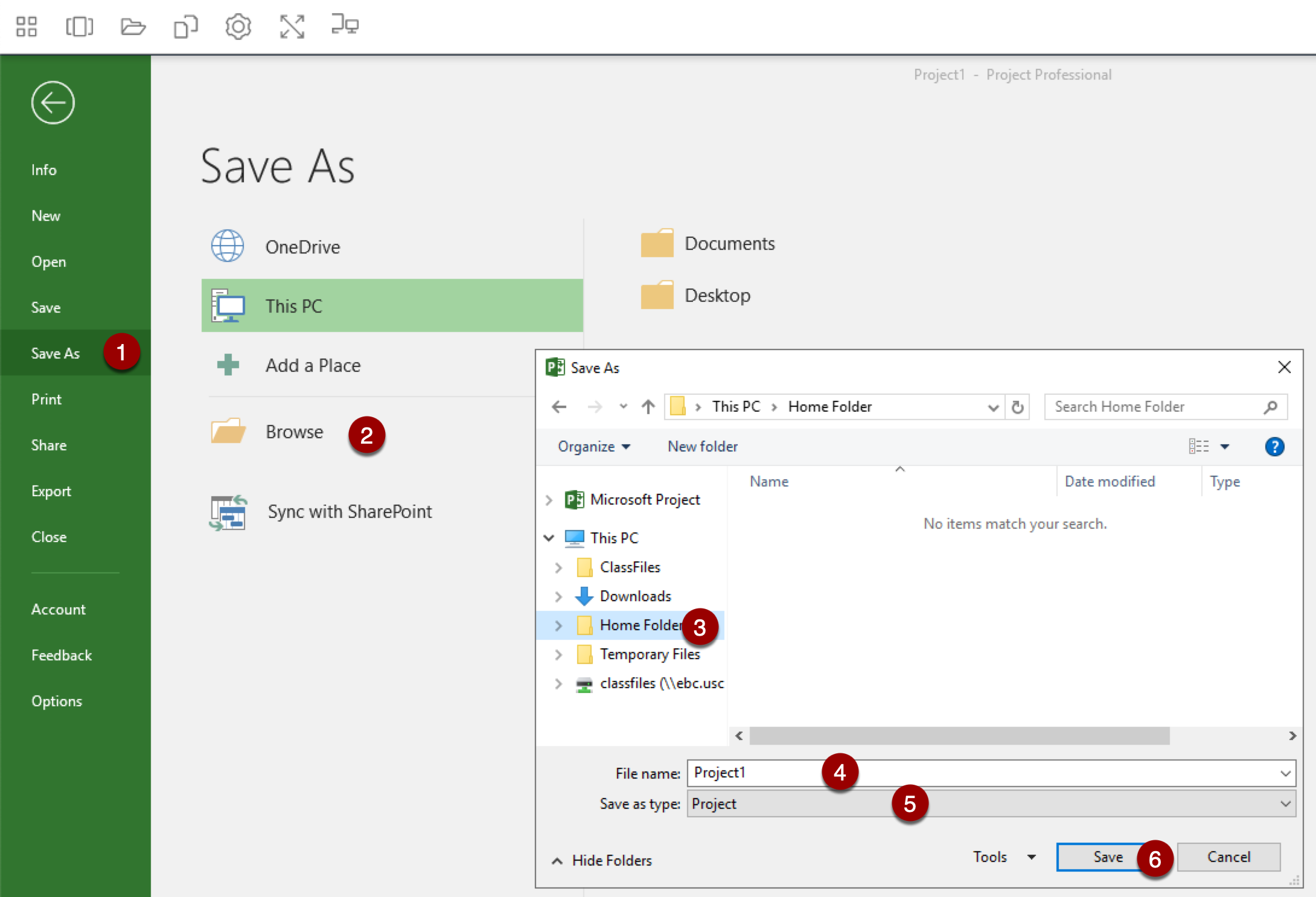 Save as a microsoft project file mpp in appstream